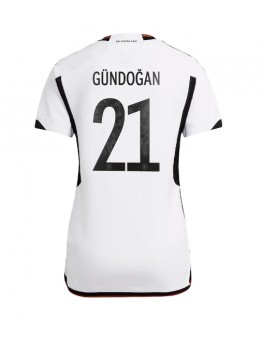 Ženski Nogometna dresi replika Nemčija Ilkay Gundogan #21 Domači SP 2022 Kratek rokav